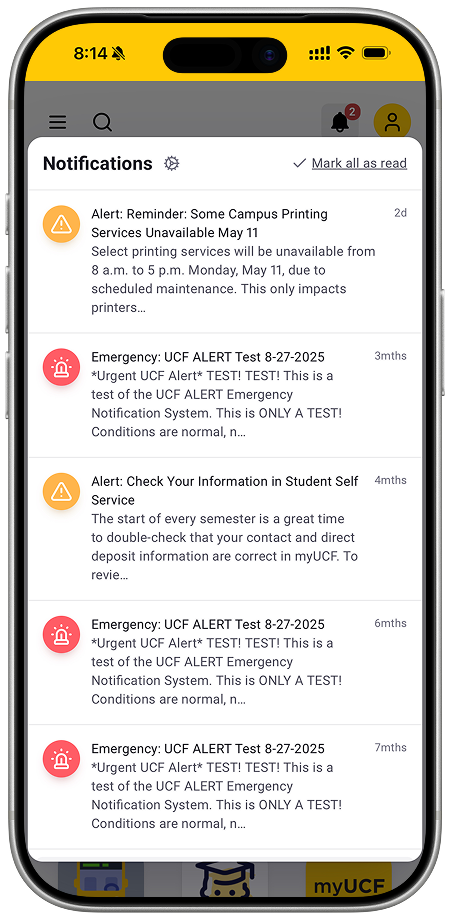 myUCF Search Bar